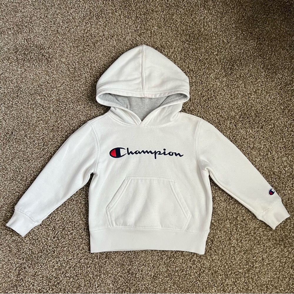 Champion White Long Sleeve Hoodie Size 4